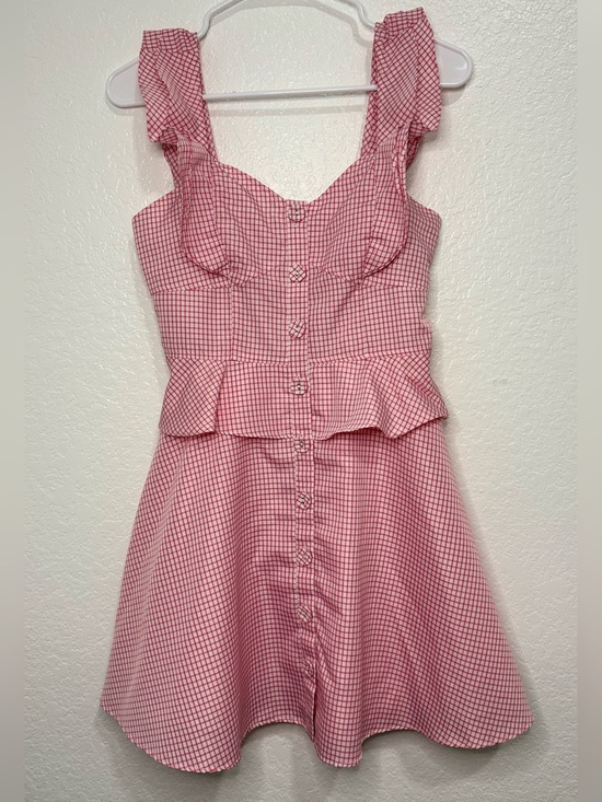Gianni Bini Dresses & Skirts - Gianni Bini Pink Gingham Mini Dress